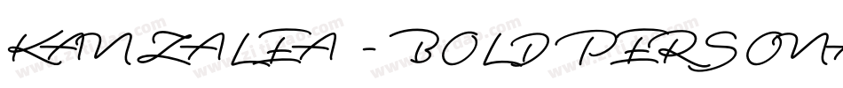 KANZALEA - BOLD PERSONAL USE字体转换